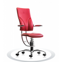 Ergonomische bureaustoel Spinalis Apollo Chrome rood