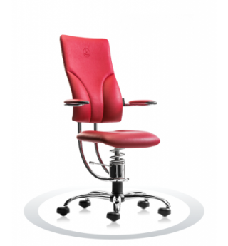 Ergonomische bureaustoel Spinalis Apollo Chrome rood