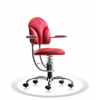 Ergonomische stoel Spinalis Basic Chrome rood