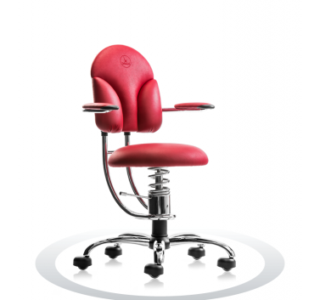 Ergonomische stoel Spinalis Basic Chrome rood