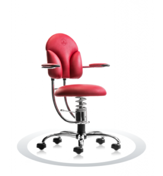 Ergonomische stoel Spinalis Basic Chrome rood