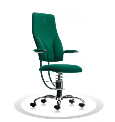 Ergonomische stoel Spinalis Navigator Chrome groen