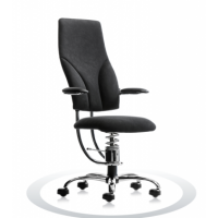Ergonomische bureaustoel Spinalis Navigator Chrome zwart