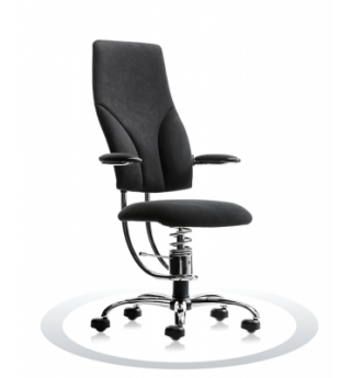 Ergonomische bureaustoel Spinalis Navigator Chrome zwart