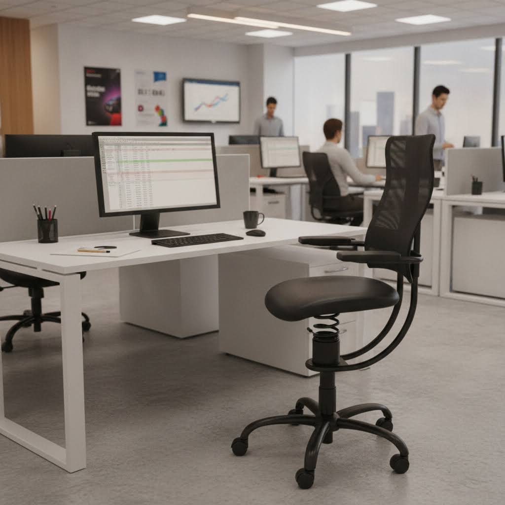 Spinalis Hacker Zwart actieve bureustoel
